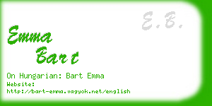 emma bart business card